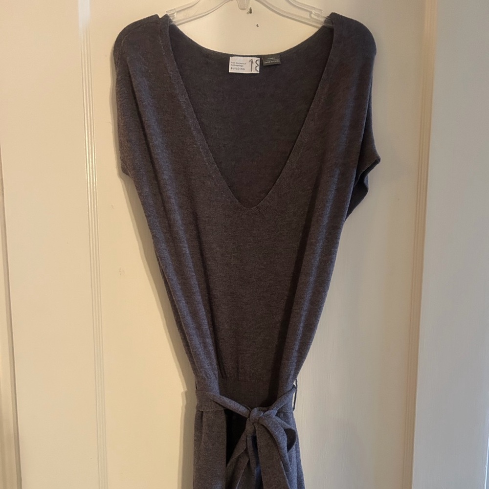Anthropologie Charcoal Midi Dress